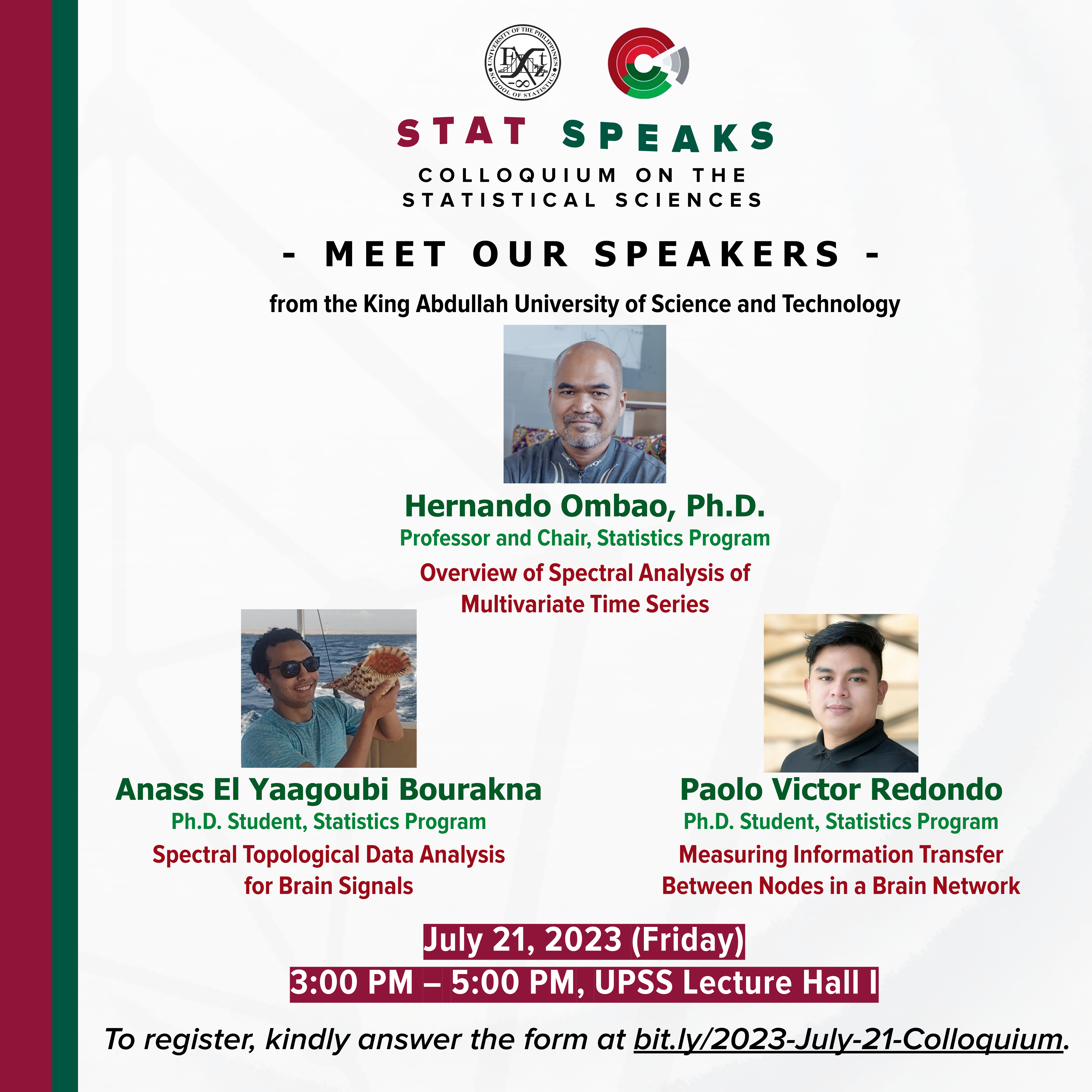 Image for STAT SPEAKS: Colloquium on the Statistical Sciences